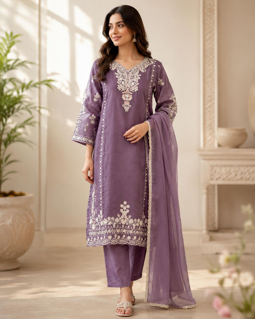 Lavender Bloom Suit Set