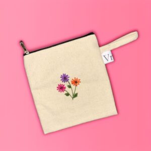 Meadow Bouquet Embroidered Pouch