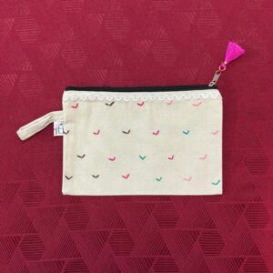 Mixed Dot Tassel Pouch