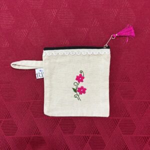 Pink Blossom Tassel Pouch