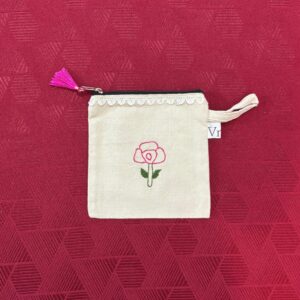 Rose Bud Tassel Pouch