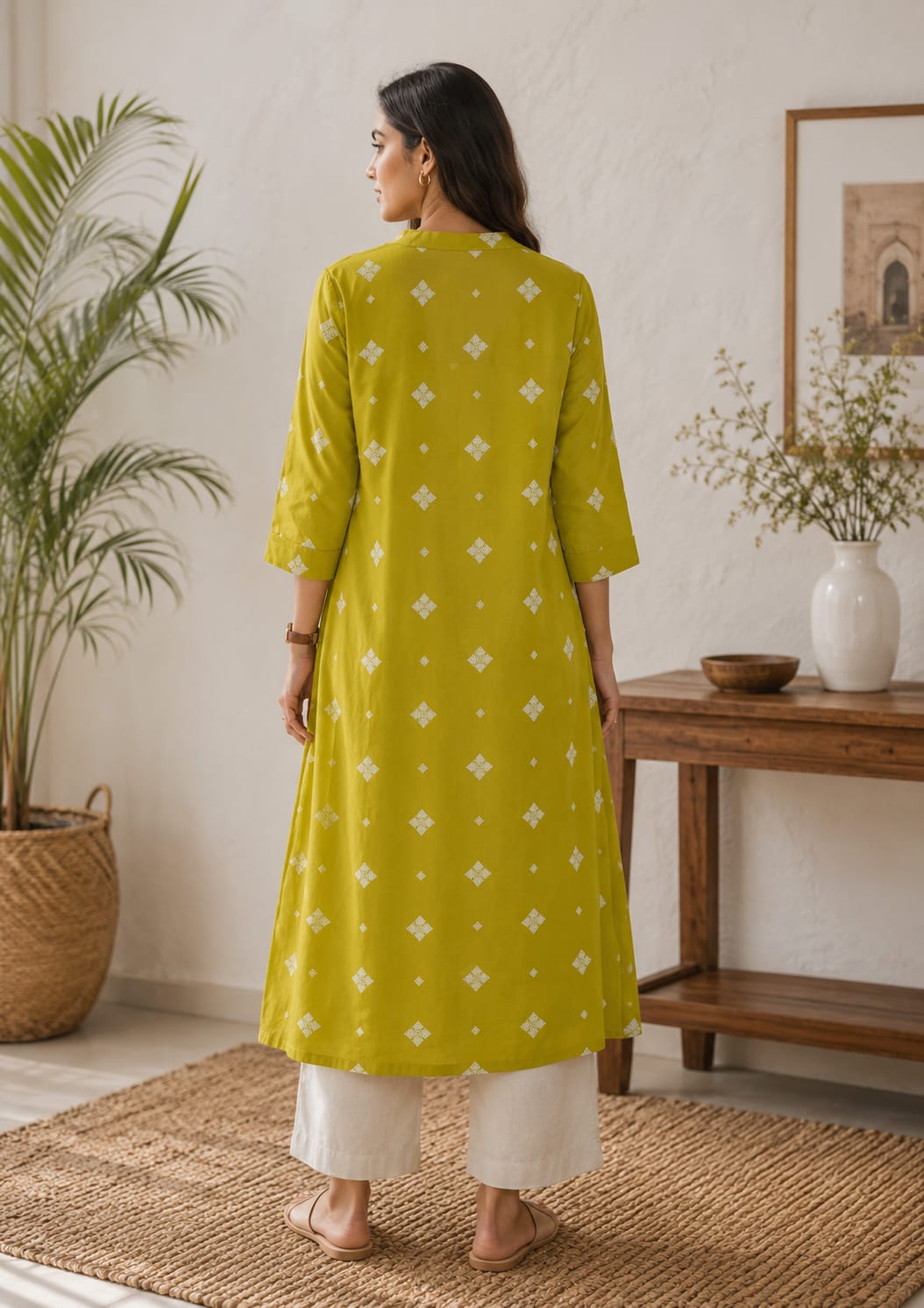 Slow Morning Kurti - Olive - Image 4