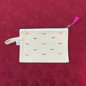 Sunset Chevron Tassel Pouch