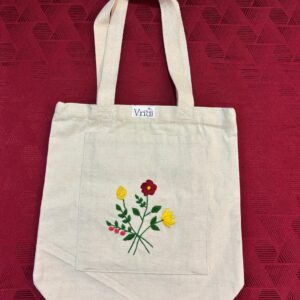 Garden Bouquet Pocket Tote (Embroidered)