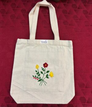 Garden Bouquet Pocket Tote (Embroidered)