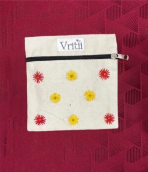 Wildflower Dot Embroidered Pouch