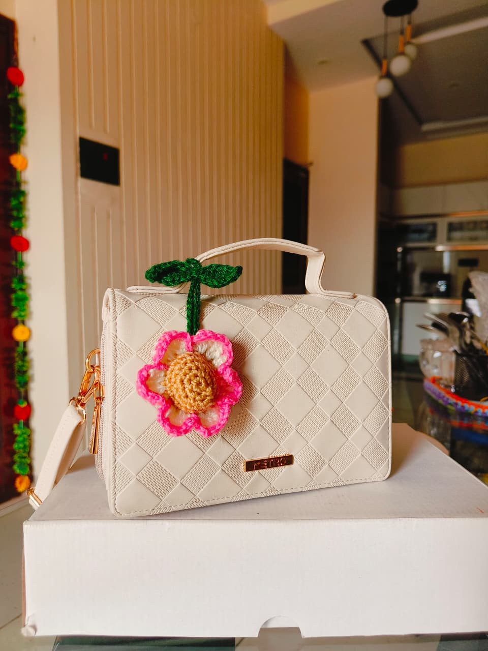 Sugar Bloom Bagcharm - Pink - Image 2