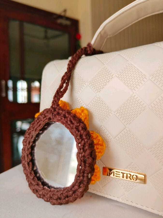 Sunflower Mirror Charm - Mustard - Image 3