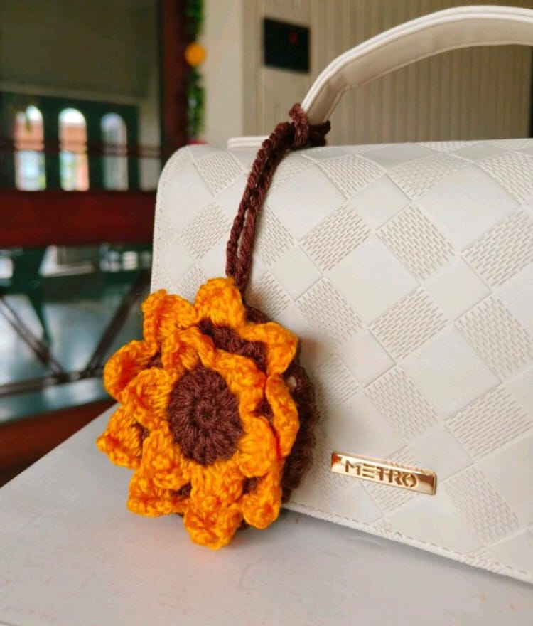 Sunflower Mirror Charm - Mustard - Image 4