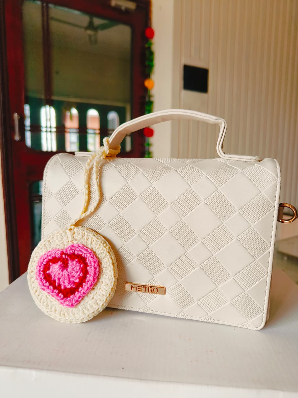 Sweetheart Mirror Charm - Pink